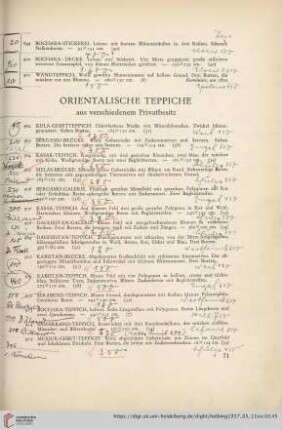 Orientalische Teppiche (Nr. 902-1016)