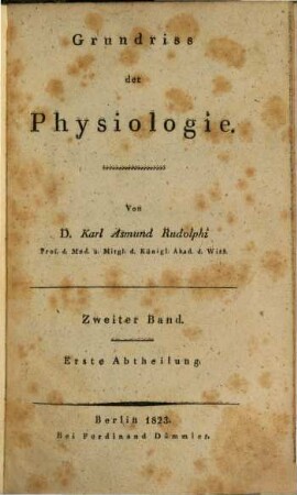 Grundriß der Physiologie, 2,1