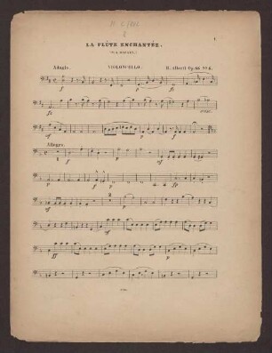 La Flute Enchantée. Violoncello.