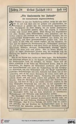 "Die Umformerin der Zukunft": zur internationalen Hygieneausstellung