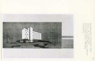 Hotel am Tiergarten, Berlin-Tiergarten (Diplomarbeit bei Kurt Dübbers): Perspektivische Ansicht