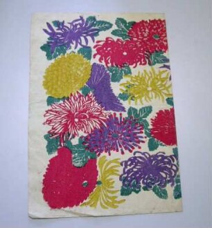 Papierbogen mit Chrysanthemendekor