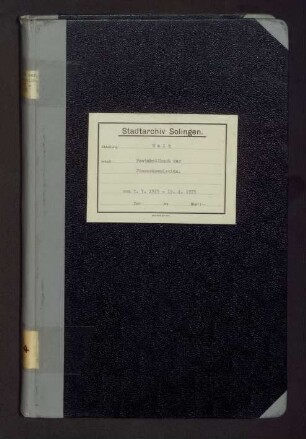 Wald: Finanzkommission 1923-1925