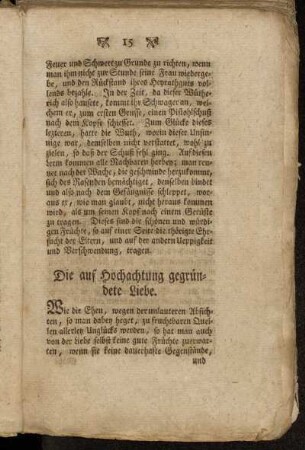 [III. Die auf Hochachtung gegündete Liebe.]