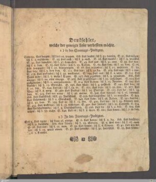 Druckfehler, welche der geneigte Leser verbessern möchte.