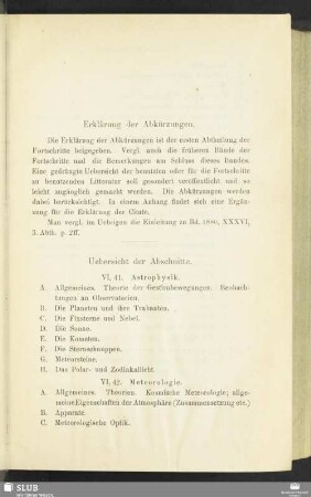 Erklärung der Abkürzungen