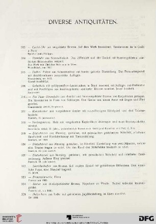 Diverse Antiquitäten (Nr. 313-334c)