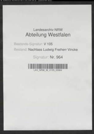 Reisetagebuch Louise Vinckes über eine Reise mit den Eltern und Geschwistern nach Thüringen und Sachsen (unvollständig)