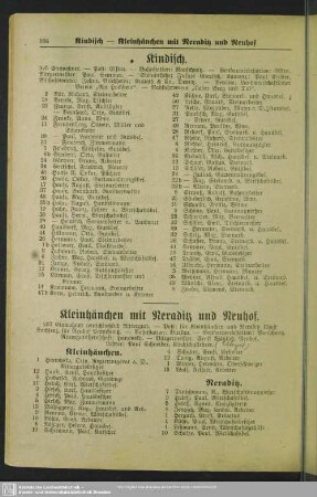 Kindisch : Kindisch mit Neraditz und Neuhof