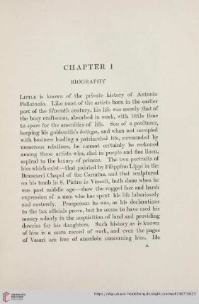 Chapter I: Biography