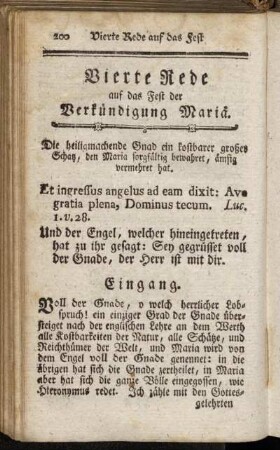 Vierte Rede auf das Fest der Verkündigung Mariä