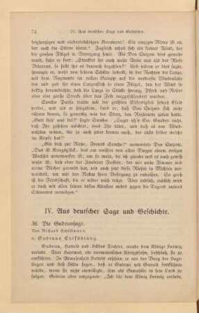 IV. Aus deutscher Sage und Geschichte
