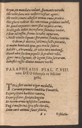 Paraphrasis Psal. CVIII.