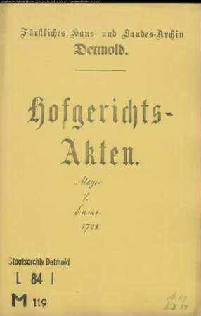 Meier, Zollverwalter zu Erder gegen Nicolaus Dame, Kaufmann zu Blomberg - Lagernde Waren