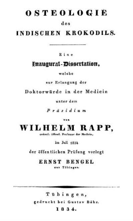 Osteologie des Indischen Krokodils