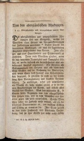 §. 27. Abergläubische und ungegründete innere Ahndungen.