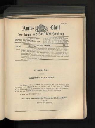 No. 52, 25. Februar 1917