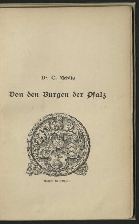 Von den Burgen der Pfalz