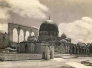 Jerusalem. Tempelberg mit Felsendom und Al-Mawazin