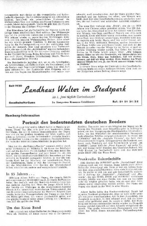 Hamburg-Information: Portrait des bedeutendsten deutschen Reeders