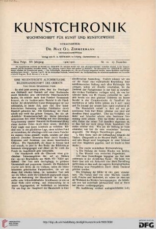 Eine neuentdeckte altchristliche Bilderhandschrift des Orients