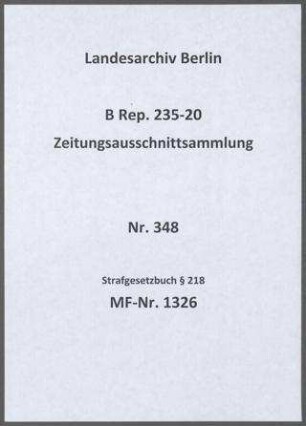 Strafgesetzbuch § 218