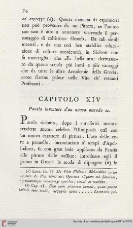 Capitolo XIV: Pausia inventore d´un nuovo metodo ec
