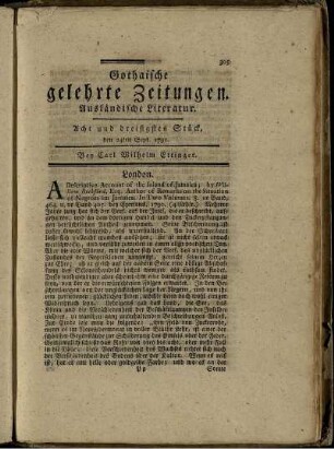 Acht und dreisigstes Stück, den 24ten Sept. 1791.