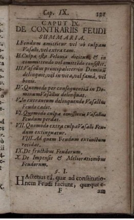 Caput IX. De Contrariis Feudi
