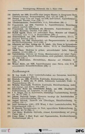 Zeichnungen (Nr. 261-318)