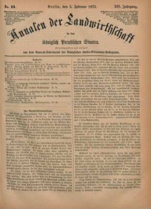 No. 11. Berlin, den 5. Februar 1873. XIII. Jahrgang.
