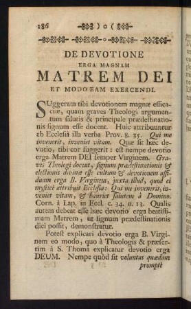 186-203, De Devotione Erga Magnam Matrem Dei et Modo Eam Exercendi.