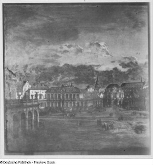 Der Zwingerhof in Dresden : Gemälde, 1958