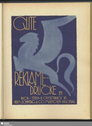 Gute Reklamedrucke in Buch-, Stein- u. Offsetdruck