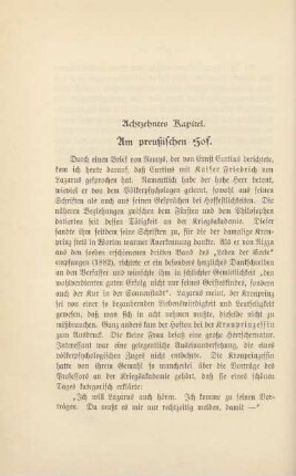 Achtzehntes Kapitel. Am preußischen Hof