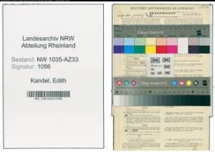 Entnazifizierung Edith Kandel , geb. 15.12.1921 (Stenotypistin)