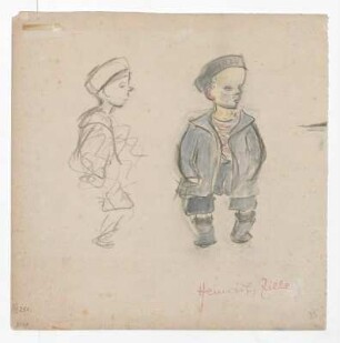 Knabe mit Mütze und blauer Jacke