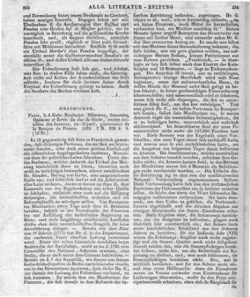 Gaudin, M. M. C.: Mémoires, souvenirs. Paris: Baudouin 1826