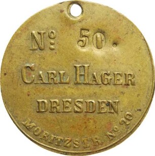 Dresden - Marke Nr. 50 für Carl Hager