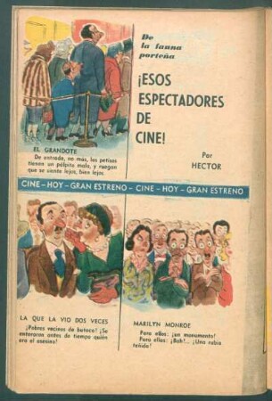 ¡Esos espectadores de cine! - [Cómic] : De la fauna porteña