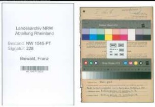 Entnazifizierung Franz Biewald , geb. 28.05.1916 (Arbeiter)