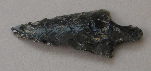 Arrowhead made from obsidian