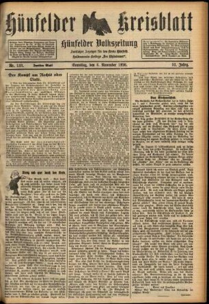 Zweite Ausgabe vom Samstag, den 06. November 1926.