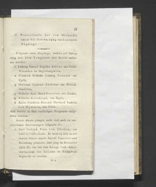II. Verzeichnis der von Michaelis 1802 bis Ostern 1804 entlassenen Zöglinge.