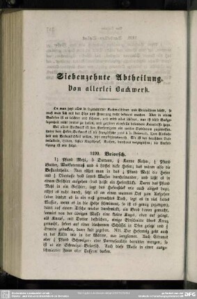 Siebenzehnte Abtheilung. Von allerlei Backwerk