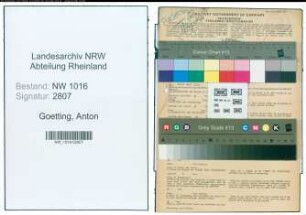 Entnazifizierung Anton Goetting , geb. 28.05.1883 (Regierungsrat)