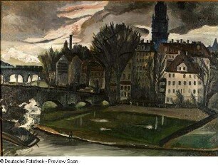Neustädter Ufer : Neustädter Ufer. Öl/Leinwand; 70,5 x 95 cm. 1930