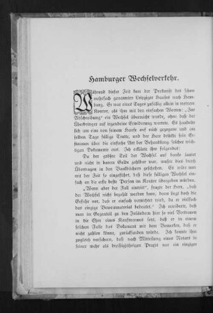 Hamburger Wechselverkehr.