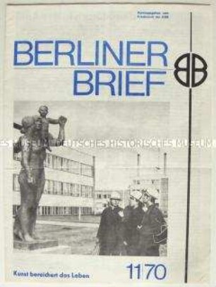 Mitteilungsblatt des Friedensrates der DDR u.a. über Schwedt und das Chemie-Kombinat und zur Neugestaltung des (Ost)-Berliner Stadtzentrums