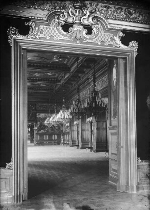 Residenzschloss Dresden, Bankettsaal : Residenzschloss Dresden, Westflügel. Bankettsaal. Ansicht von Westen
